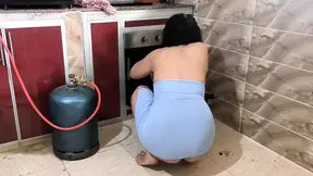 Egyptian sex in the kitchen with him