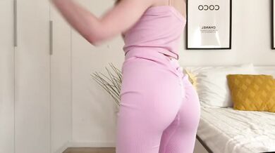 The horny blonde shows off her perfect dripping pussy gagging on dildo