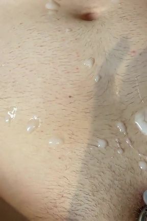 Massive Ruined Orgasm in Chastity Cum Shot, Cum and Clean up After