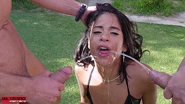 (WET) Natasha gets a Gangbang Therapy from some curious guys, Pee, 100% Hard...
