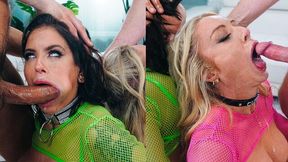 Beautiful double blowjob session with Jesse Pony and Sadie Summers