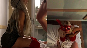 Elena’s Secret Stay: 5 minutes of Masquerade Sex in the Hotel