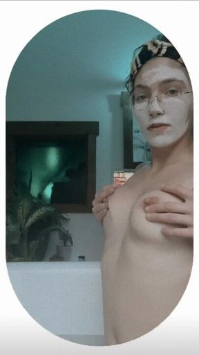 Face mask, bath tub, and titty rubs