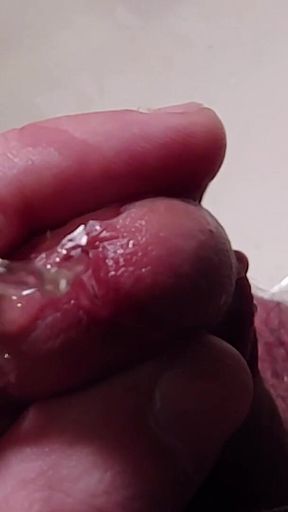Peehole Piss Play Close up View in Slow Motion