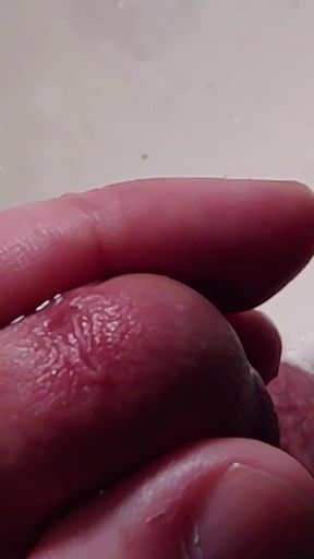 Peehole Piss Play Close up View in Slow Motion