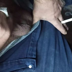 Masculer Bear Turkish Daddy Masturbates Under the Table in the Office