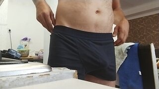 Amateur masturbation with melons, jerk and cum bareback blowjob