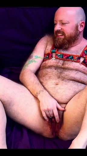 Just Had to Put on My New Colourful Harness and Have a Wank in My Big Purple Fuck Chair