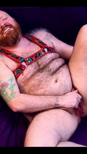 Just Had to Put on My New Colourful Harness and Have a Wank in My Big Purple Fuck Chair