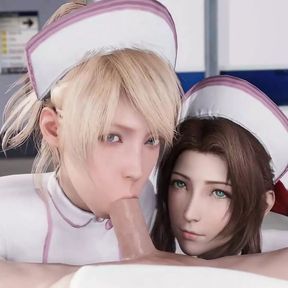 Nurse Luna And Aerith Sucking Big Dick Version 3