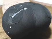 プリケツデニム尻にキモ男の精液デコレーション