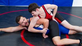 Garrulous Guy Dakota Lovell Dominates Hairy Buddy Eric Fuller During Wrestling Practise - Varsity Take Hold Of