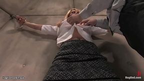 Blond sub machine-pounded by kinky doc