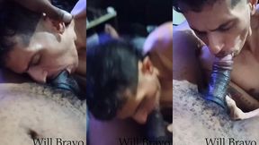 preto com a piroca grande e grossa me sufocou na mamada ate me dar leite na boca