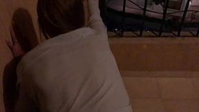'Hot Homemade Amateurs Nailed On The Balcony'