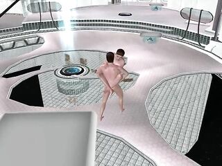 Pumped up Man Screws Hung Buddy Standing Then Rides Knob CG Homosexual Anime