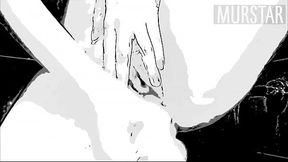 Cartoon shower girl with dildo