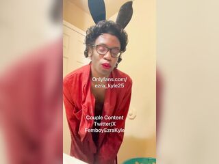 Ebony sissy Femboy disrobes for u on Halloween . Pair content on twitter:FemboyEzraKyle