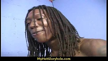 Ebony GF gives blowjob and gets facialized 20