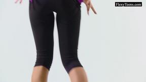 ”Tonya the sexy gymnast makes incredible poses”