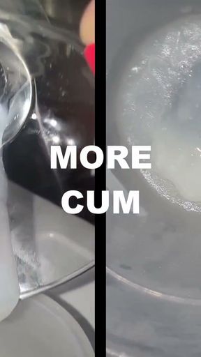 gathering 100CC of my own Cum - many cumshoots   Clip 1