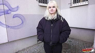 GERMAN SCOUT - Tiny Swiss Teen Lilly Lovemoon 18 Pick Up for real First Time Casting Sex