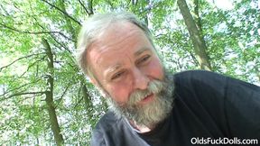 Old fuck dolls - Horny slut Misha Dull fucked by old perverted man outdoors