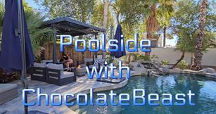 Intense outdoor BBC fuck poolside with ChocolateBeast