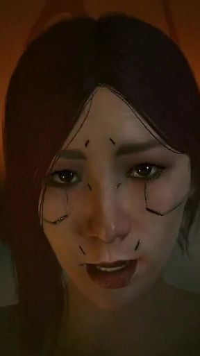 Cyberpunk 2077 Threesome Sex with Panam and Judy, Songbird and Aurore Cassel and Rita Wheeler