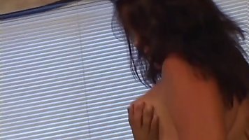 Big bottom brunette mom gets her hairy pussy drilled by young cock