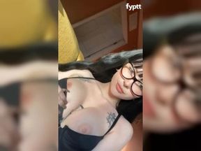 Goth TikTok Chick Clean Shaven Pussy