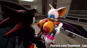 Cumshot Chaos in Hentai with Rouge and Shadow