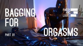 Girlfriend Double Latex Bodybag Vibrator Orgasm Action | BAGGING FOR ORGASMS | Part 1
