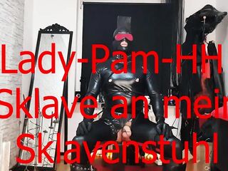 Latex Clad Guy Milked Hard by Breasty Female-dominator Tease