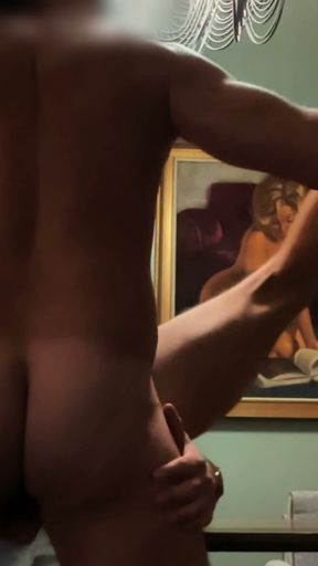 Business Man Barebacked every surface of Hotel Suite   Clip 2