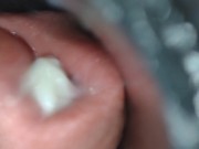 Last 6 mins of a 2 hour vacuum cleaner sucks the pre cum and cum right out of him