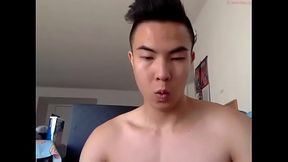 Asian Guy Slowly Jerks Off in Sexy Solo Cam Session