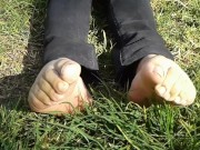 Barefoot on grass