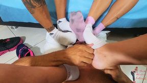 Foot gagging, part 2, by Manu, Mibby, Madame Agatha and Slave, FULL HD