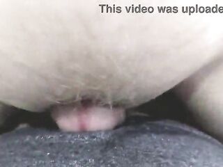 Clip from my wife's phone. My wife golden-haired MILF masturbates ramrod and rubs labia cunt on cock lover until cum In bedroom Close Up Goo flow Wench Bitch Wet pussy Cream Pie Creampie POV Natural bazookas Older