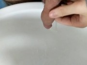 Pissing in sink