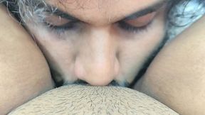 She loves eating her pussy and grants her with a juicy orgasm