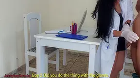 Jenny Fer In Doctor Solves Erection Problem During Exam!