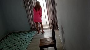 Descubr&iacute_ a mi novia exhibiendose frente a todos por la mampara y la follo duro como castigo por buscar m&aacute_s vergas