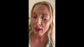 Blonde MILF Emily Walters' Post Huge Facial Cum Walk