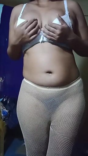 Nepali Girl Playing with Pussy and Striping