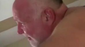 Big-Cock Daddy Barebacks Amateur Chocolate-Eating Grandpa Bear