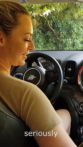 Hot Cheating Wife Pickup a Stranger and Blow Him in Car on a Public Street