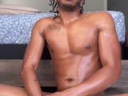 Smoking and stroking 🙌🏾 in my step moms room ‼️ full video on OF
