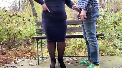 My Step Mom’s Big Ass Takes My Cum Outside In Heels